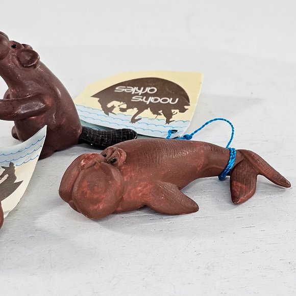 Enesco Noah's Arkies Bev Jamison Miniature Figurine Lot Whale Beaver Goose Fish - Picture 2 of 13